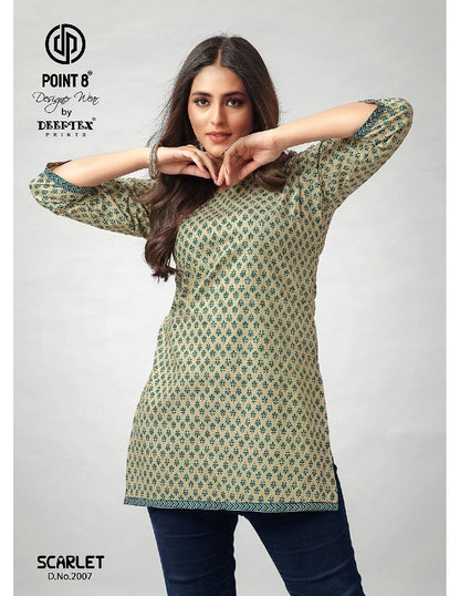 Scarlet Vol 2 Deeptex Prints Cotton Short Kurtis