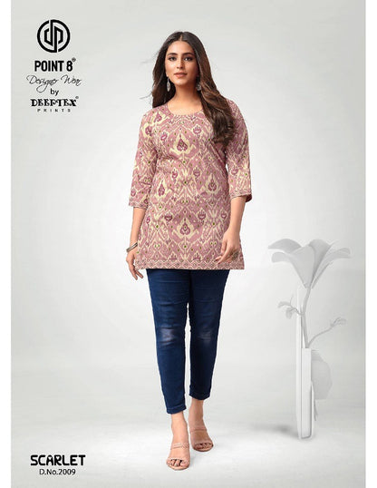 Scarlet Vol 2 Deeptex Prints Cotton Short Kurtis