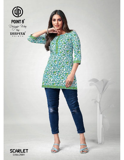 Scarlet Vol 2 Deeptex Prints Cotton Short Kurtis