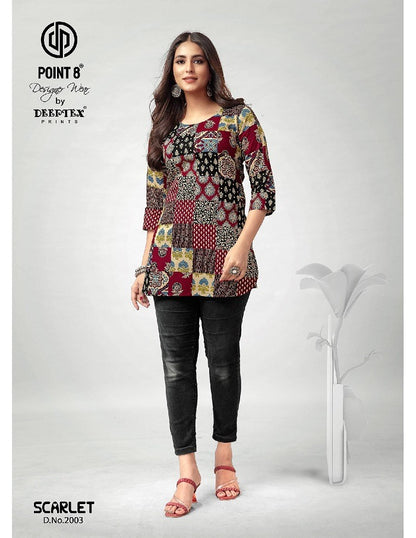 Scarlet Vol 2 Deeptex Prints Cotton Short Kurtis