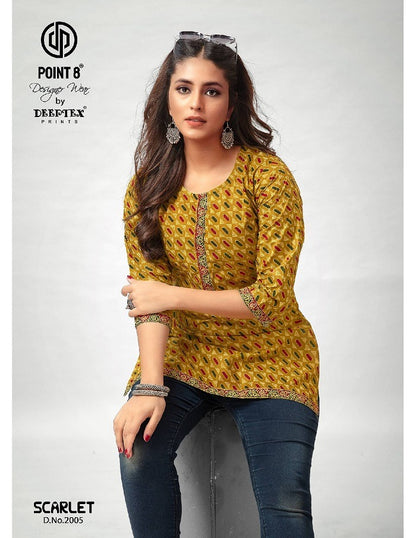 Scarlet Vol 2 Deeptex Prints Cotton Short Kurtis