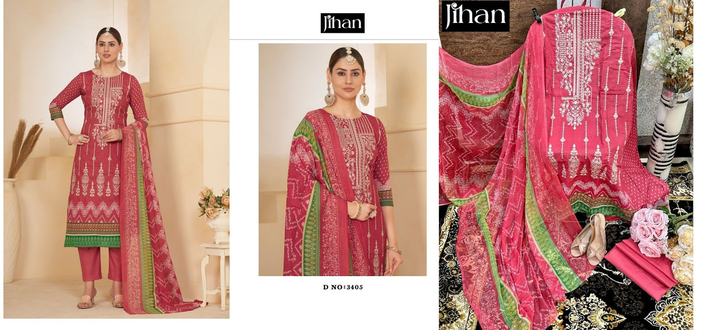 Scarlet Vol 3 Jihan Lawn Karachi Salwar Suits