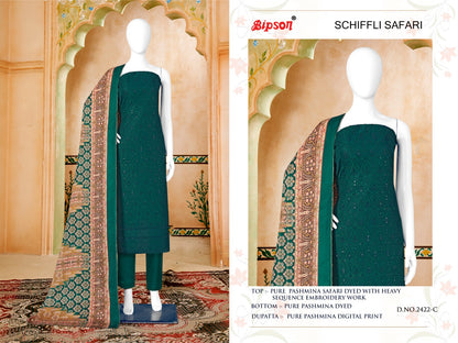 Schiffli Safari-2422 Bipson Prints Pashmina Suits