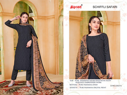 Schiffli Safari-2423 Bipson Prints Pashmina Suits