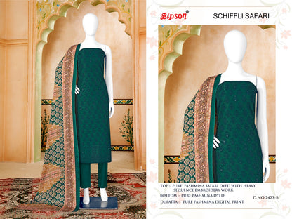 Schiffli Safari-2423 Bipson Prints Pashmina Suits