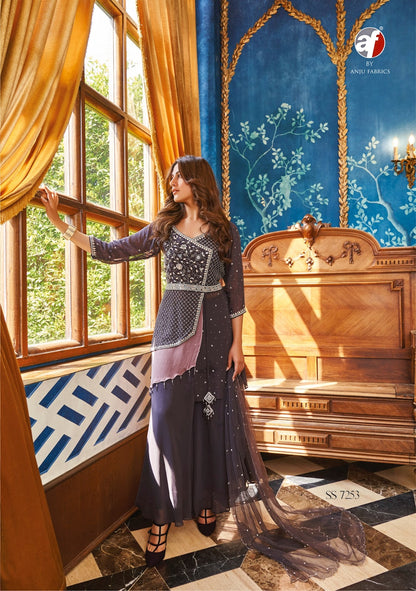 Secret Shadows Af Georgette Indo Western Pair