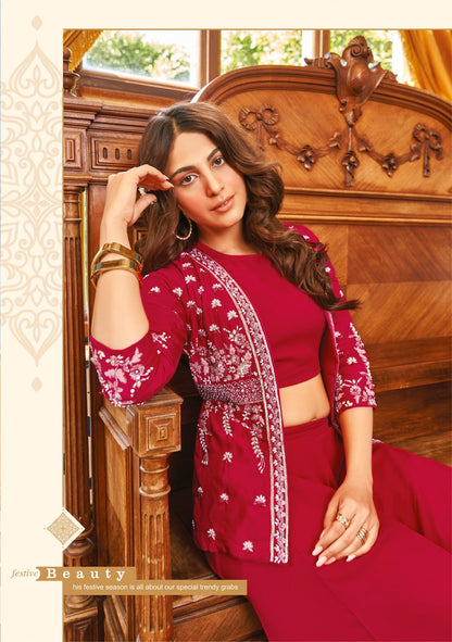 Secret Shadows Af Georgette Indo Western Pair