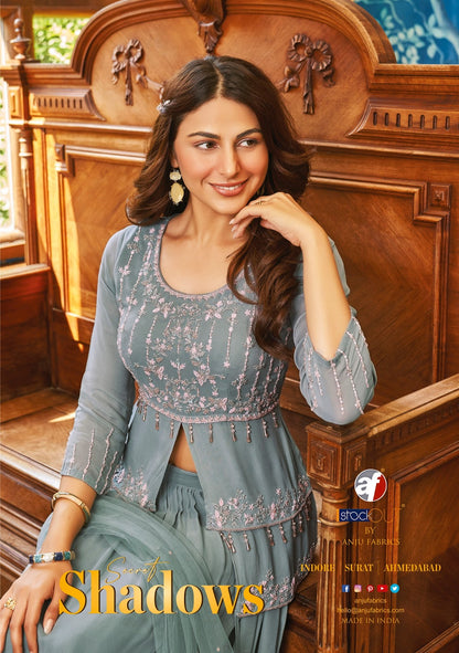 Secret Shadows Af Georgette Indo Western Pair