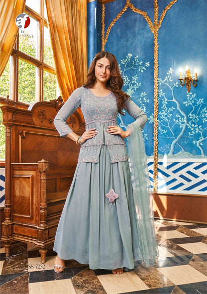 Secret Shadows Af Georgette Indo Western Pair