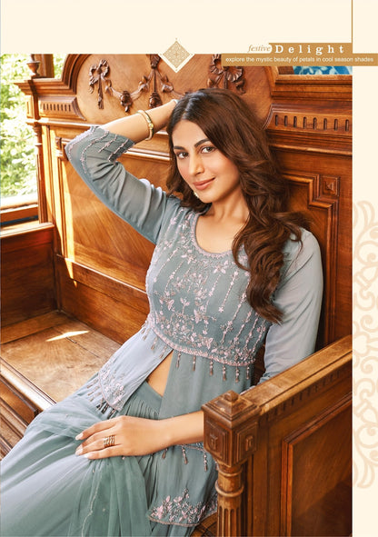 Secret Shadows Af Georgette Indo Western Pair