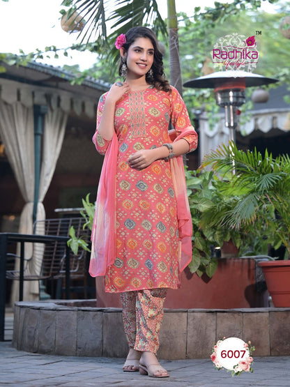 Seerat Vol 6 Radhika Lifestyle Rayon Readymade Pant Style Suits