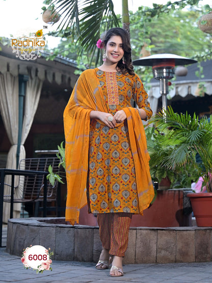 Seerat Vol 6 Radhika Lifestyle Rayon Readymade Pant Style Suits