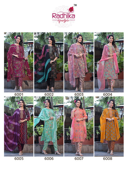 Seerat Vol 6 Radhika Lifestyle Rayon Readymade Pant Style Suits