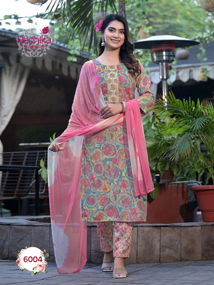 Seerat Vol 6 Radhika Lifestyle Rayon Readymade Pant Style Suits