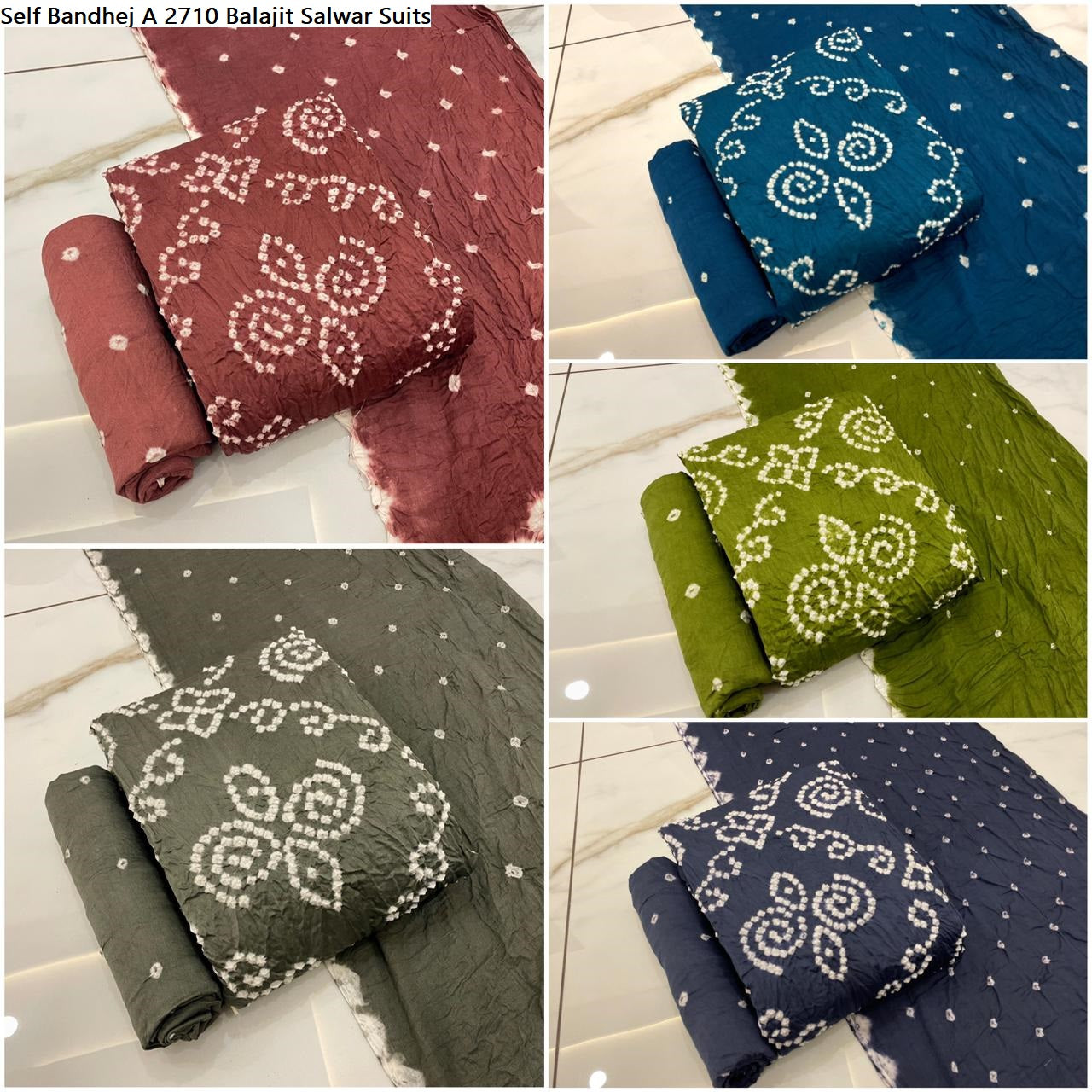 Self Bandhej A 2710 Balajit Salwar Suits