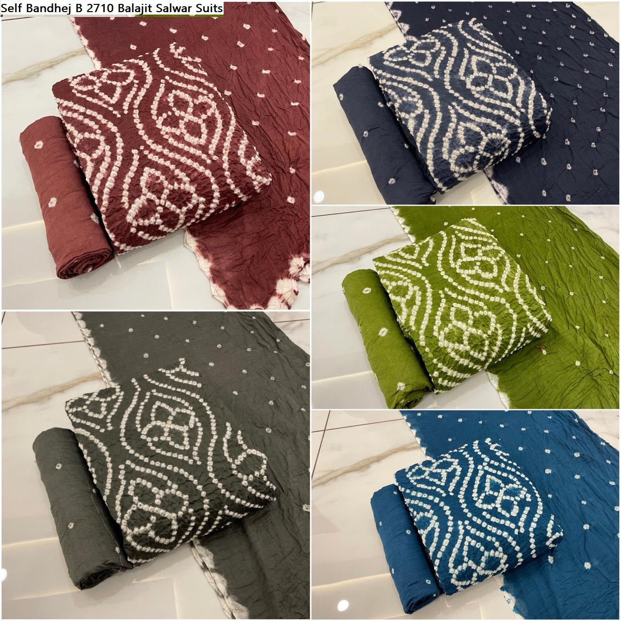 Self Bandhej B 2710 Balajit Salwar Suits
