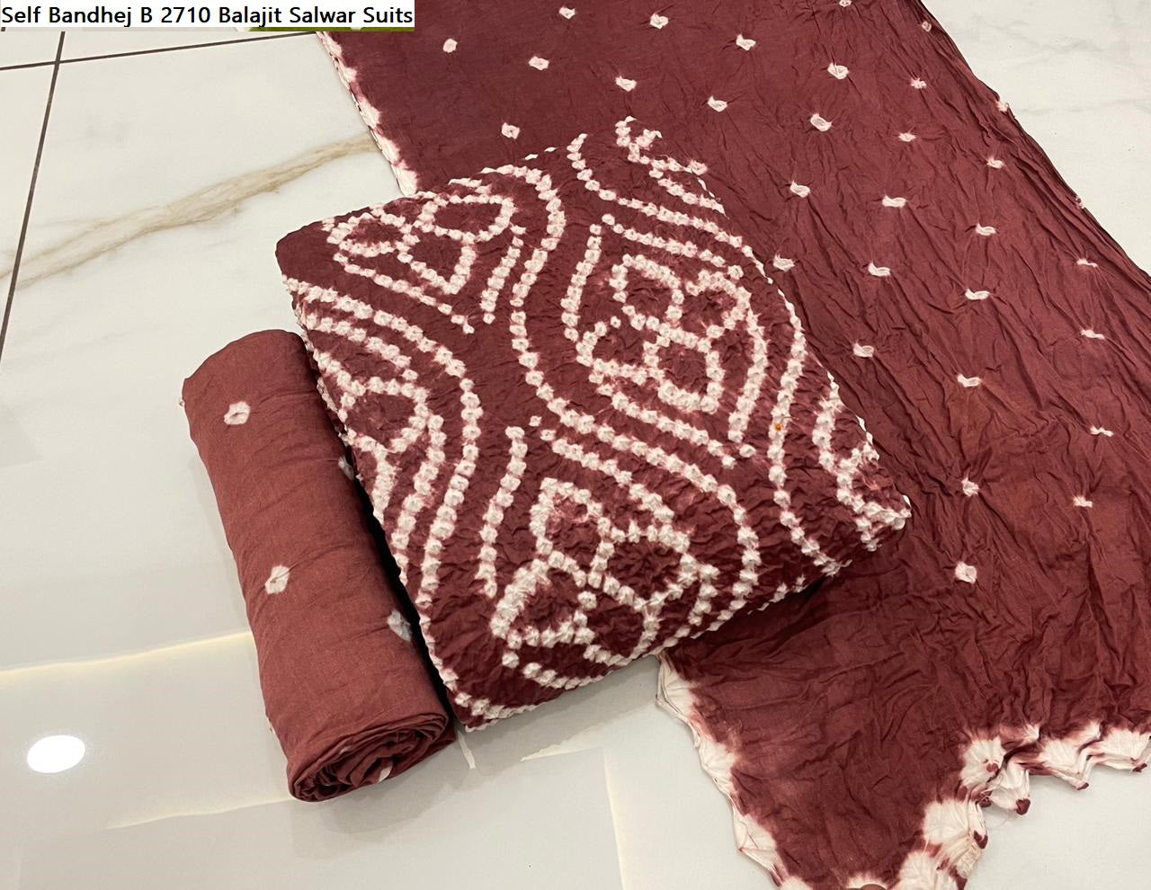 Self Bandhej B 2710 Balajit Salwar Suits