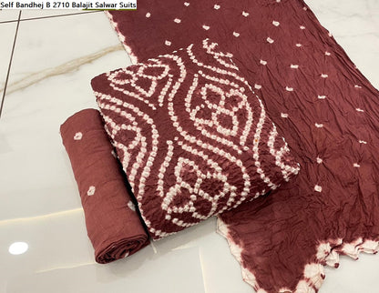 Self Bandhej B 2710 Balajit Salwar Suits
