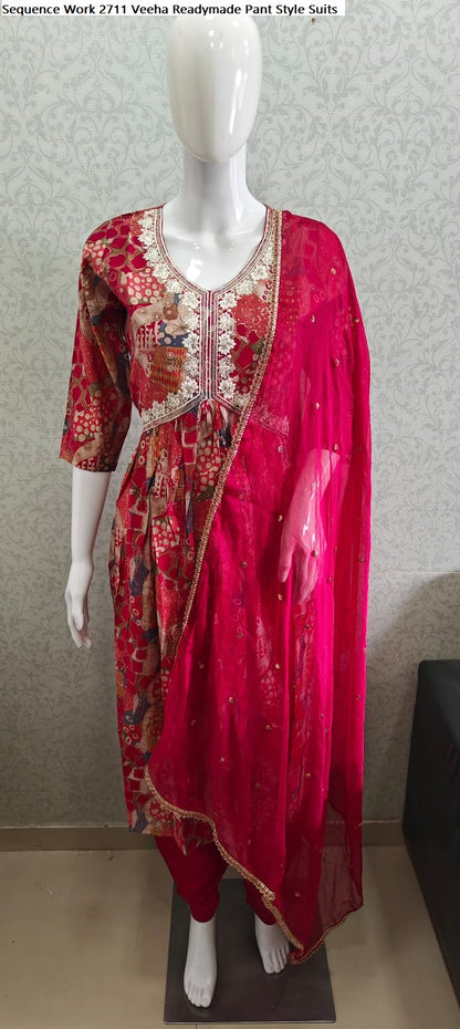 Sequence Work 2711 Veeha Modal Readymade Pant Style Suits