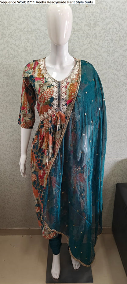 Sequence Work 2711 Veeha Modal Readymade Pant Style Suits