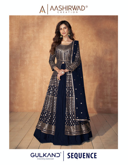 Sequnce Aashirwad Creation Georgette Readymade Suits