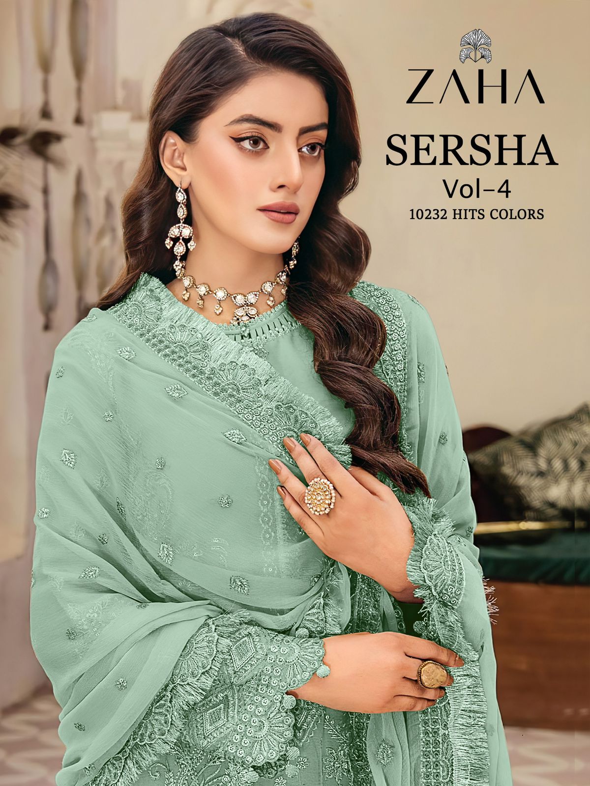 Sersha Vol 4 Zaha Organza Pakistani Salwar Suits