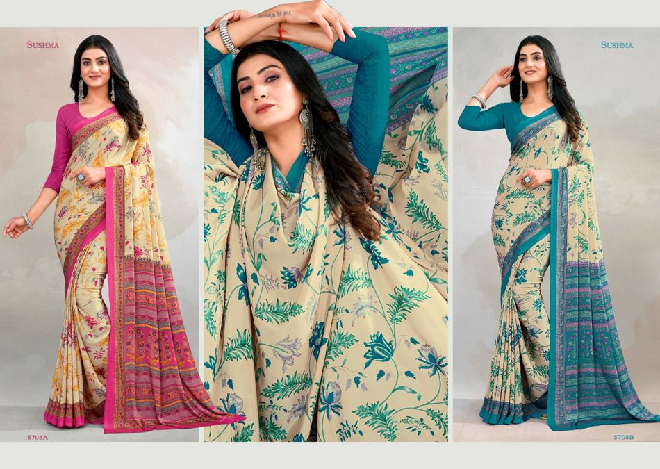Set Sushma Crape Sarees