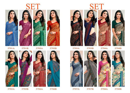 Set Sushma Crape Sarees