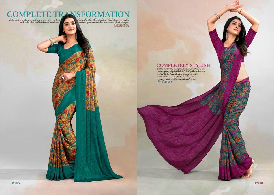 Set Sushma Crape Sarees