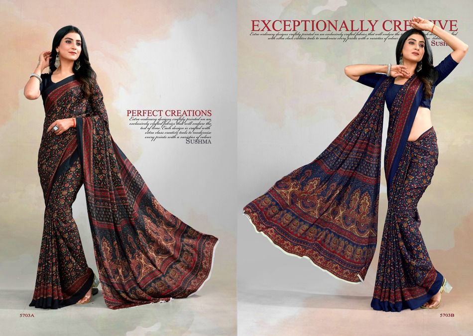 Set Sushma Crape Sarees