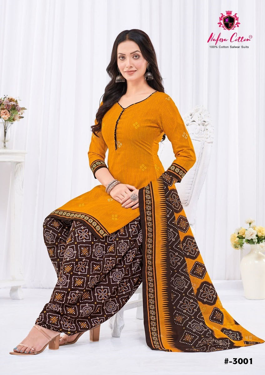 Seven Star Vol 3 Nafisa Cotton Cotton Patiyala Style Suits
