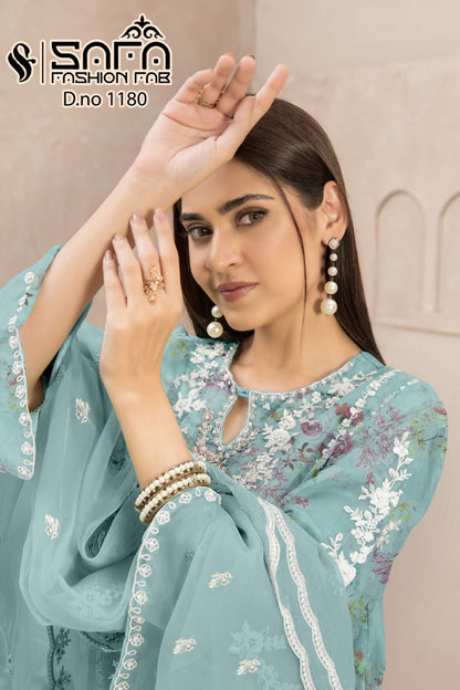 Sf 1180 Safa Fashion Fab Georgette Pakistani Readymade Suits