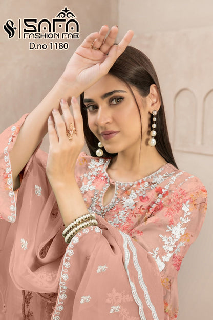 Sf 1180 Safa Fashion Fab Georgette Pakistani Readymade Suits