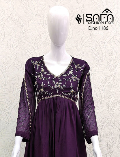 Sf 1186 Safa Fashion Fab Georgette Pakistani Readymade Suits