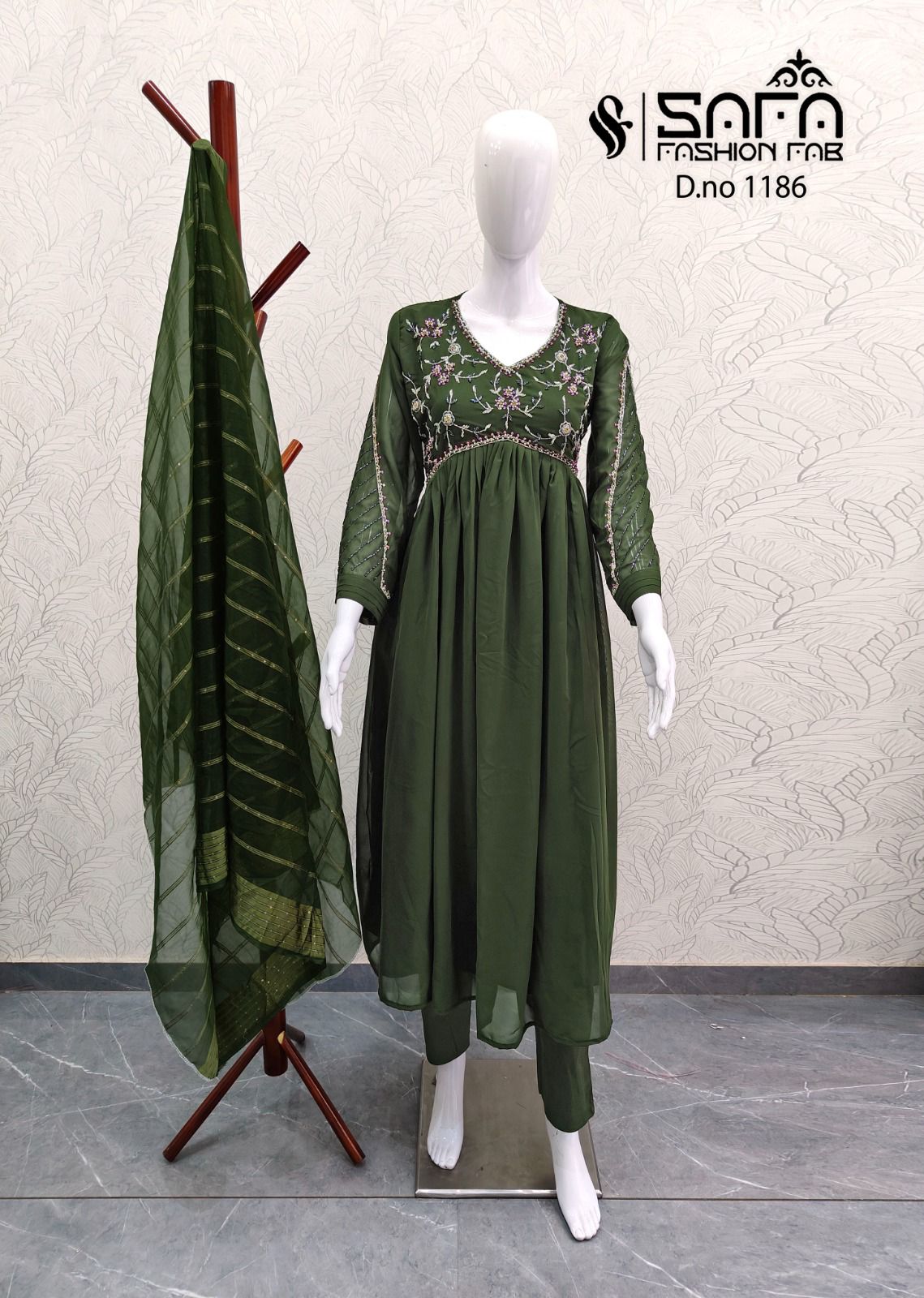 Sf 1186 Safa Fashion Fab Georgette Pakistani Readymade Suits