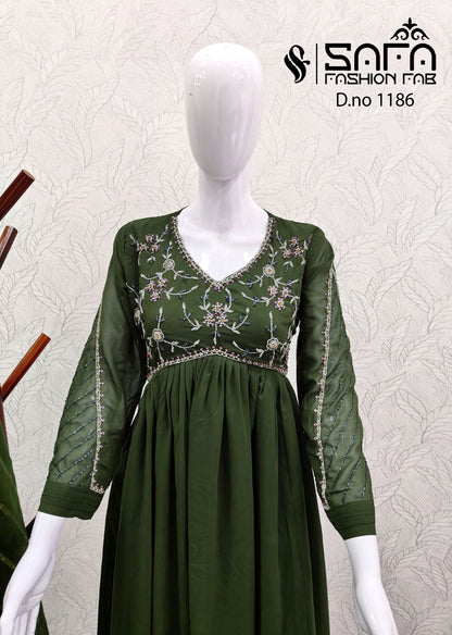 Sf 1186 Safa Fashion Fab Georgette Pakistani Readymade Suits