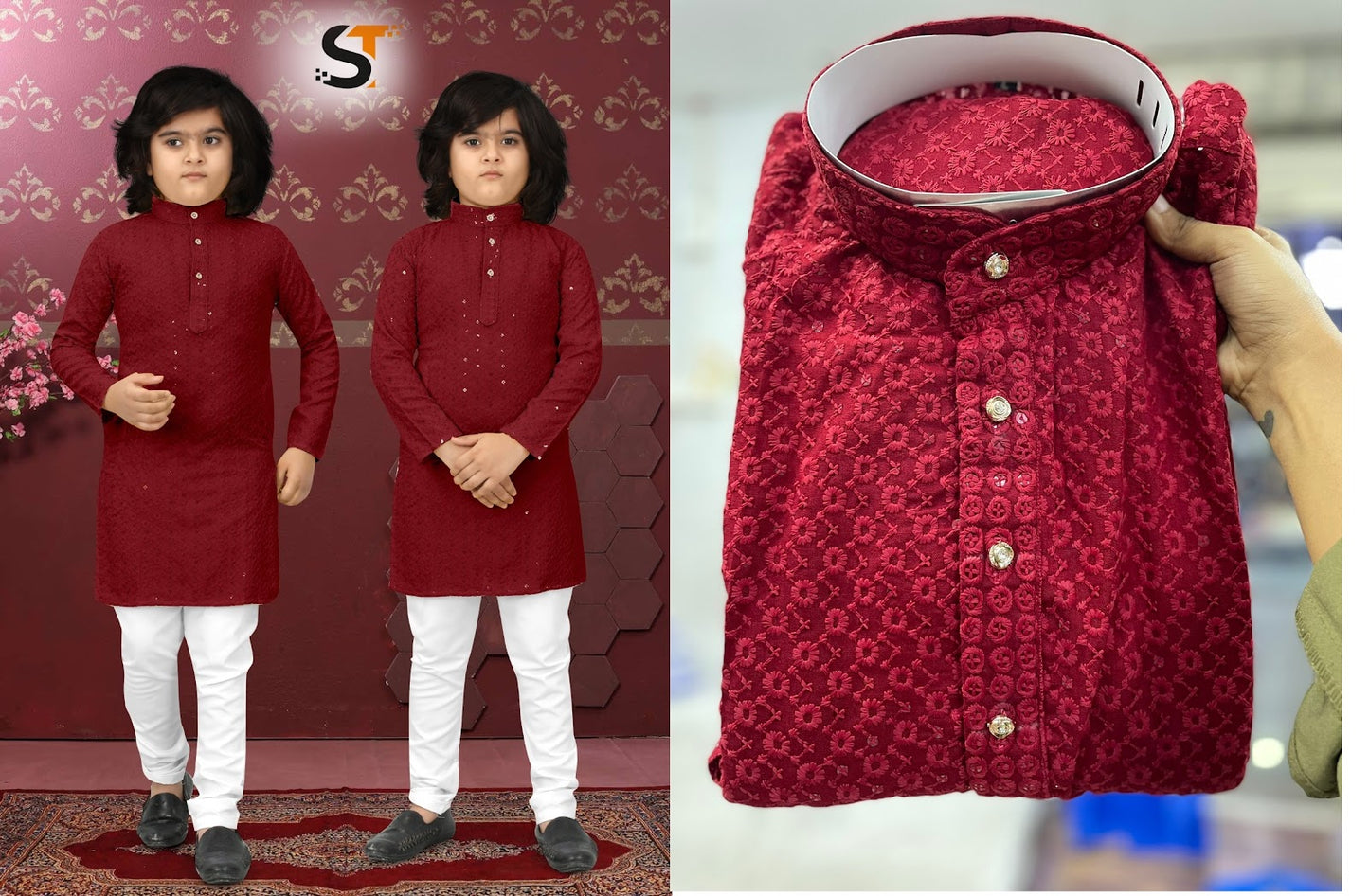 Shaadi Special Colors Salas Rayon Boys Kurta Pyjama