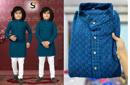 Shaadi Special Colors Salas Rayon Boys Kurta Pyjama