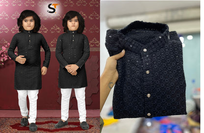 Shaadi Special Colors Salas Rayon Boys Kurta Pyjama