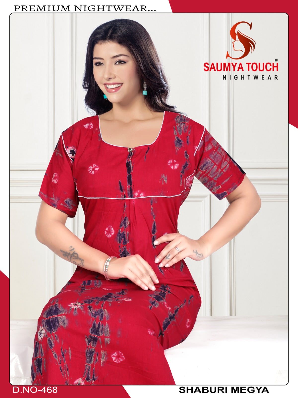Shaburi-2912 Saumya Touch Night Gowns
