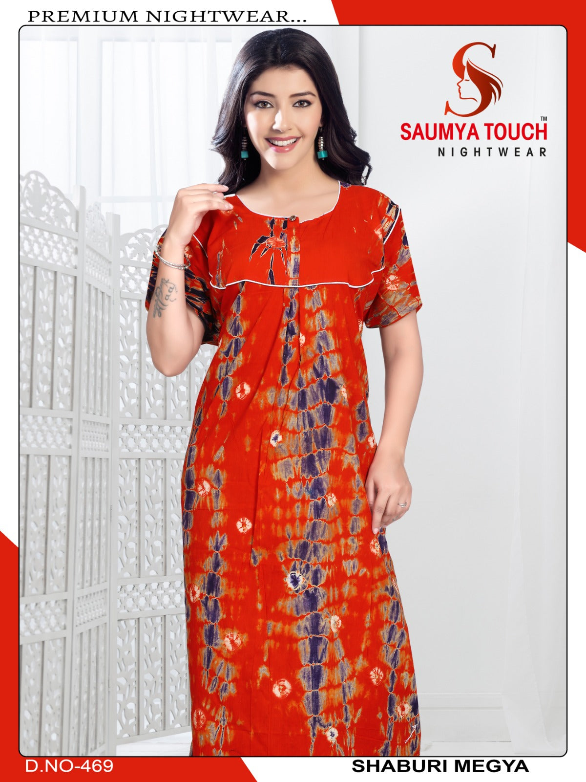 Shaburi-2912 Saumya Touch Night Gowns
