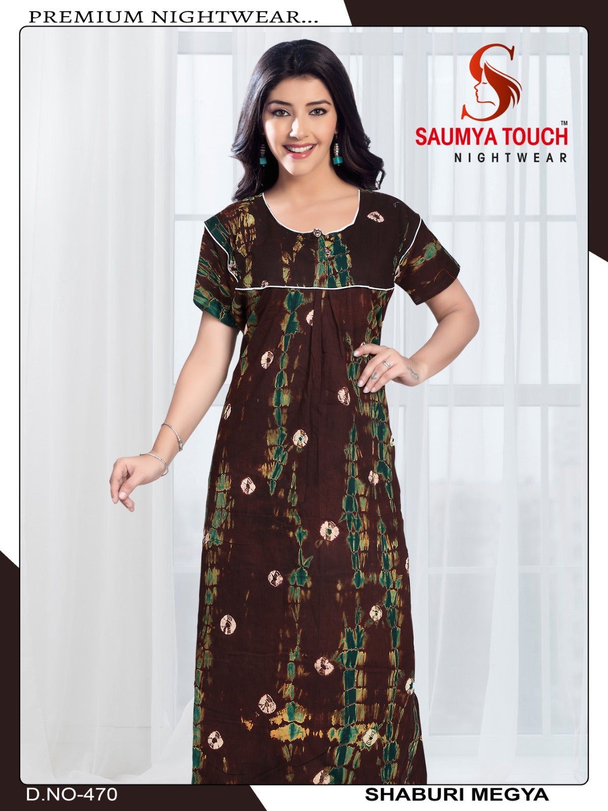 Shaburi-2912 Saumya Touch Night Gowns
