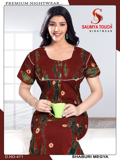 Shaburi-2912 Saumya Touch Night Gowns