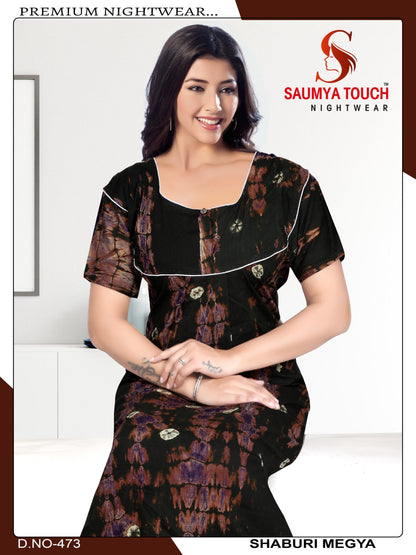 Shaburi-2912 Saumya Touch Night Gowns