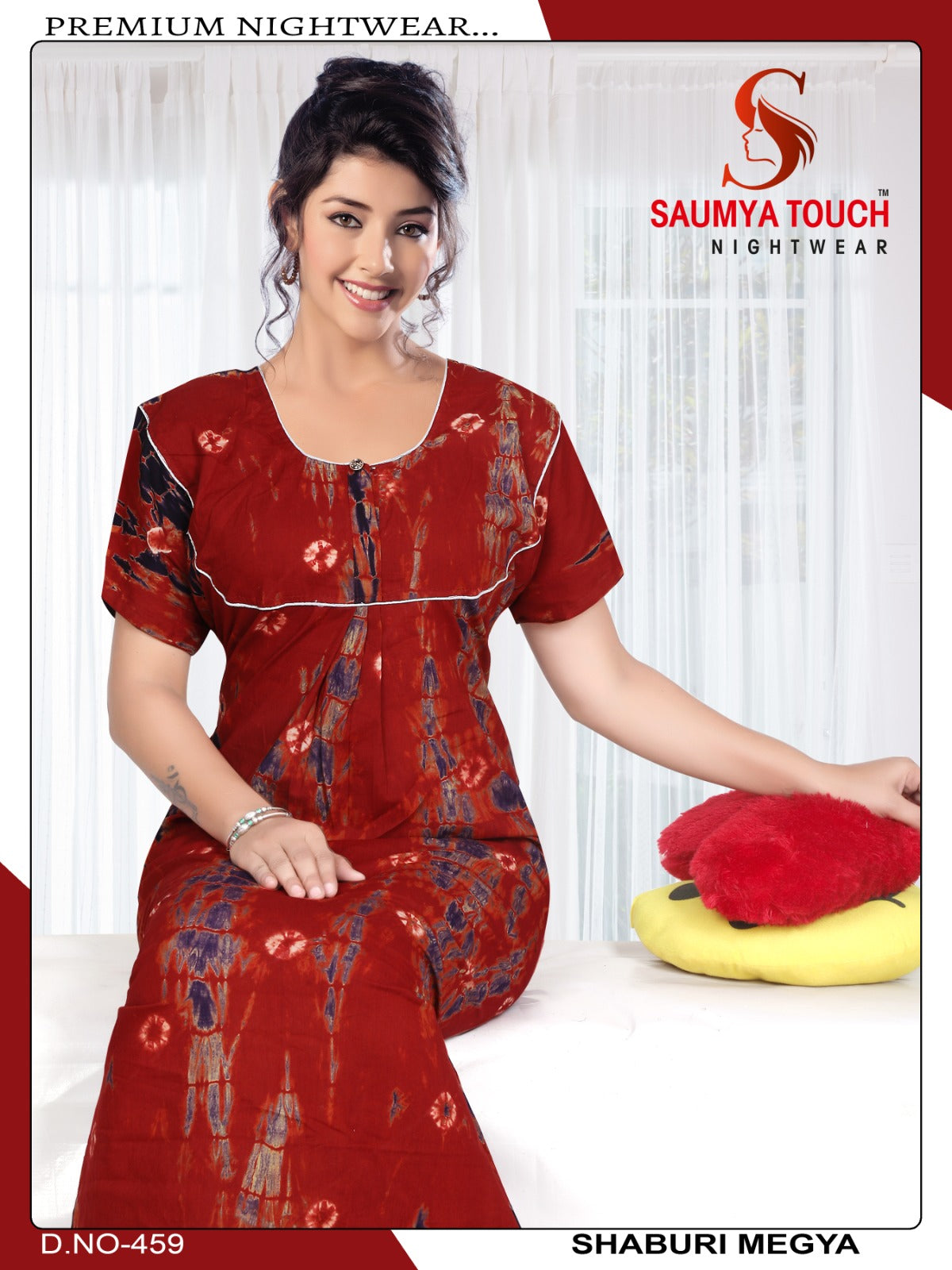 Shaburi-2912 Saumya Touch Night Gowns