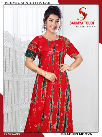 Shaburi-2912 Saumya Touch Night Gowns