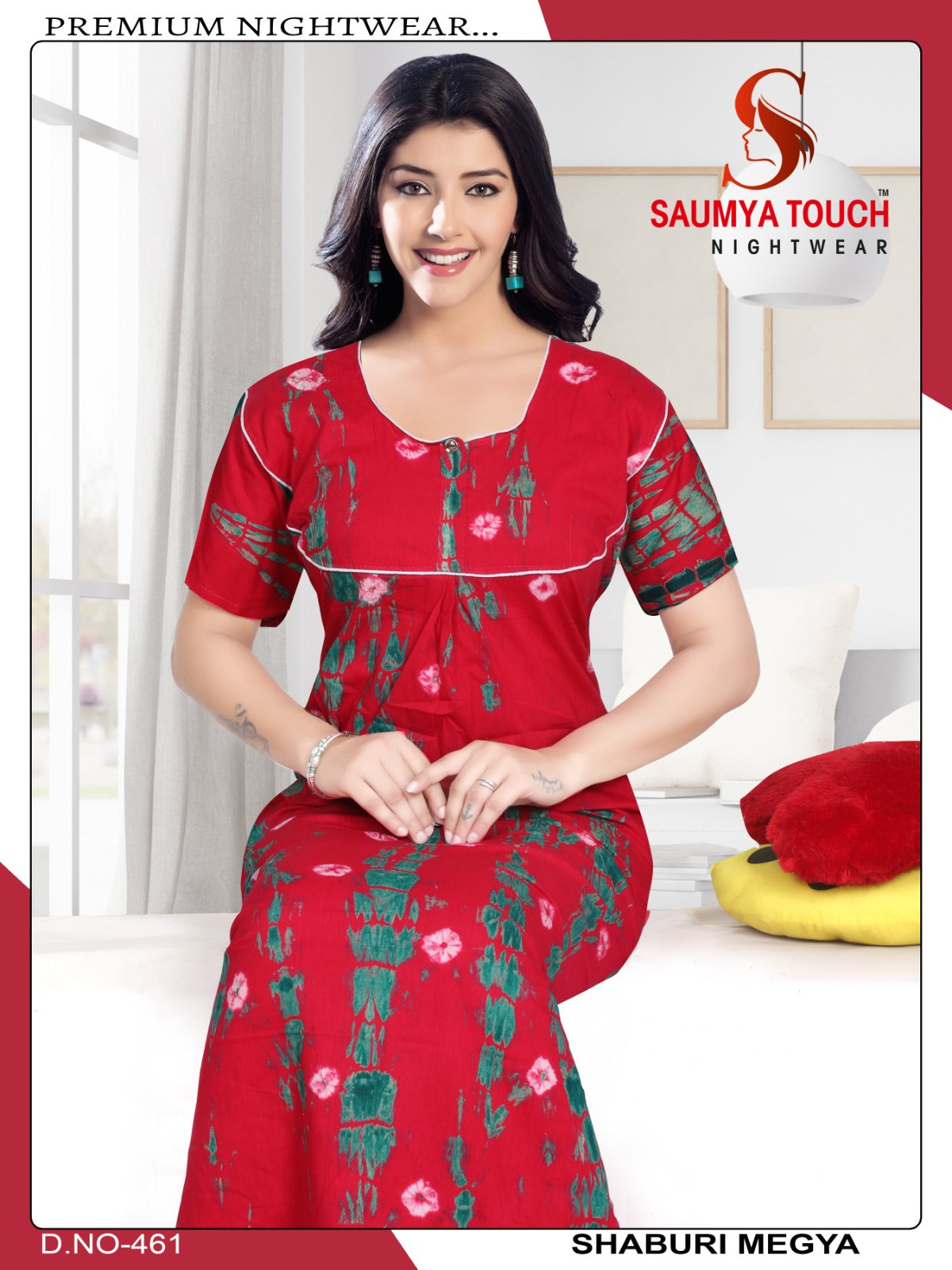 Shaburi-2912 Saumya Touch Night Gowns