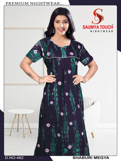 Shaburi-2912 Saumya Touch Night Gowns
