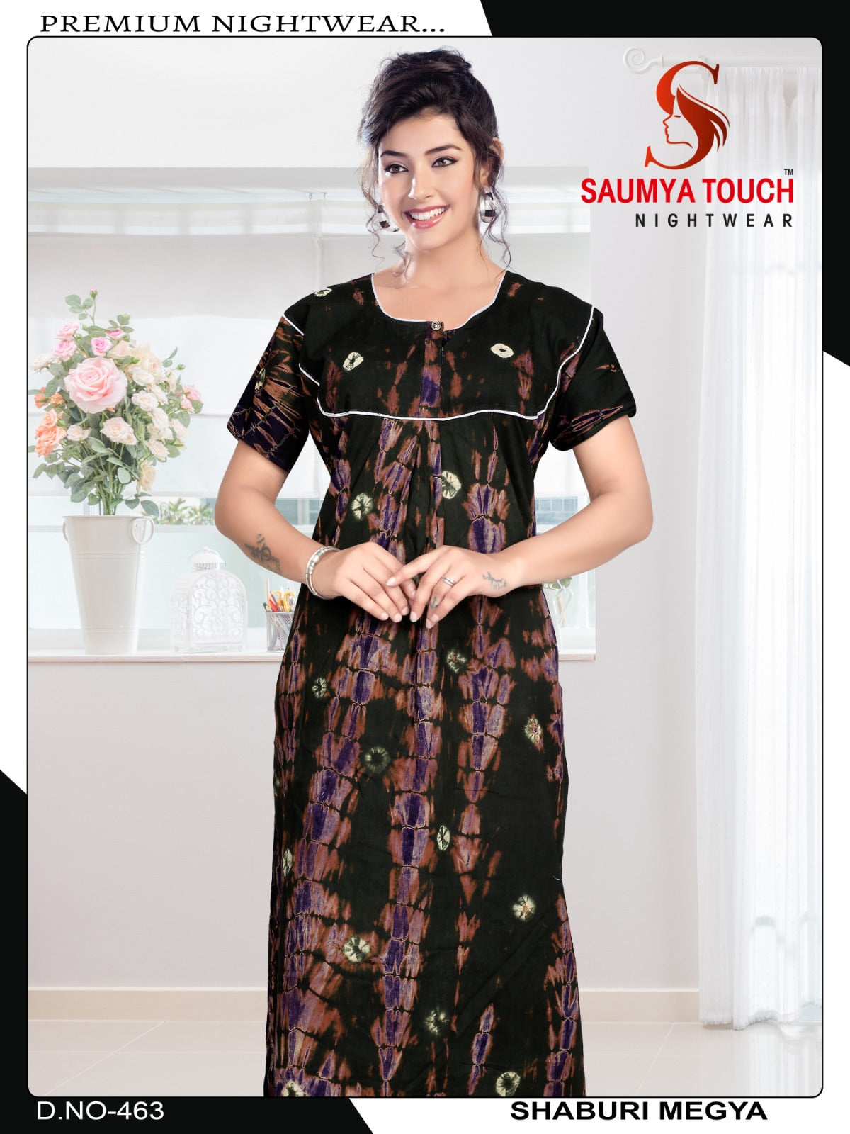 Shaburi-2912 Saumya Touch Night Gowns
