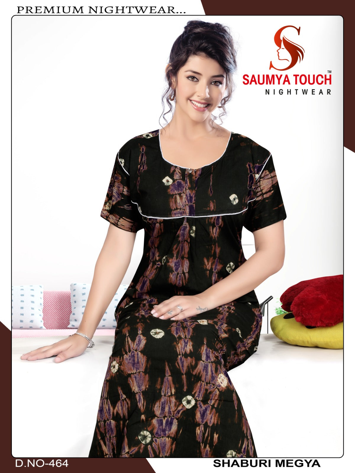Shaburi-2912 Saumya Touch Night Gowns